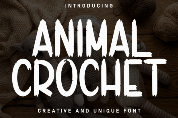 Animal Crochet: Elevating Digital Design with Handcrafted Warmth and Typographic Charm