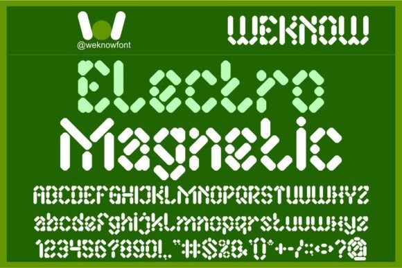 Electro Magnetic: Futuristic Stencil Typography