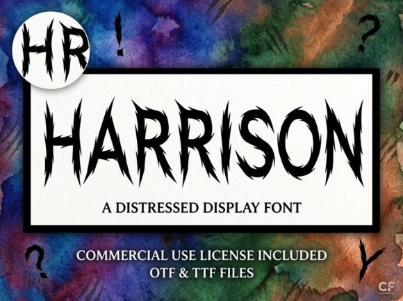 Harrison: Channeling Primal Fear Through Distressed Display Typography