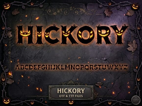 Hickory: Evaluating a High-Impact Horror Display Font for Seasonal Branding