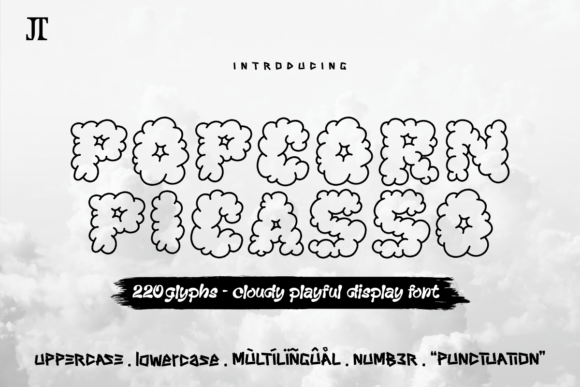 Popcorn Picasso: A Bold Display Font for Playful and Expressive Design