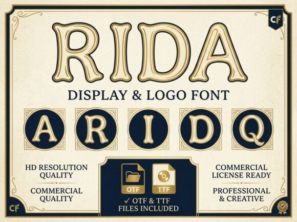 Rida: Elevating Modern Design with Premium Vintage Typography